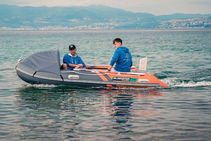 Člun GLADIATOR ACTIVE C370AL orange dark grey - nafukovací člun s hliníkovou podlahou
