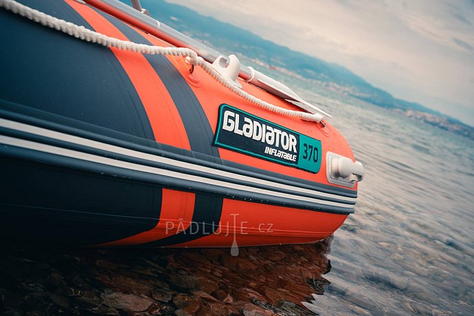 Člun GLADIATOR ACTIVE C370AL orange dark grey - nafukovací člun s hliníkovou podlahou