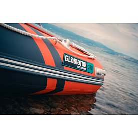 Člun GLADIATOR ACTIVE C370AL orange dark grey - nafukovací člun s hliníkovou podlahou