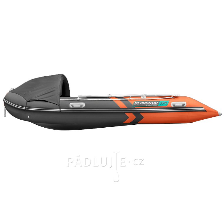 Člun GLADIATOR ACTIVE C370AL orange dark grey - nafukovací člun s hliníkovou podlahou
