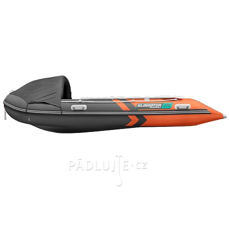 Člun GLADIATOR ACTIVE C370AL orange dark grey - nafukovací člun s hliníkovou podlahou