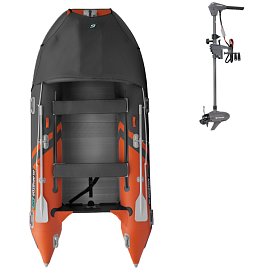 Člun GLADIATOR ACTIVE C370AL orange dark grey - nafukovací člun s hliníkovou podlahou