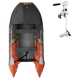 Člun GLADIATOR ACTIVE C370AL orange dark grey - nafukovací člun s hliníkovou podlahou