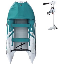 Člun GLADIATOR ACTIVE C370AL sea green white - nafukovací člun s hliníkovou podlahou