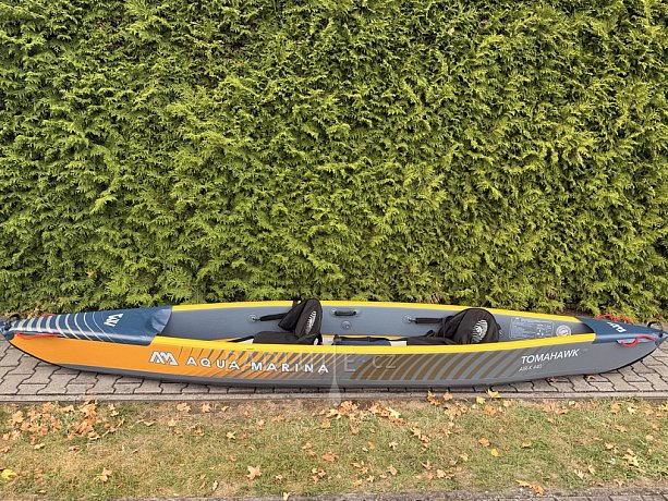 Kajak AQUA MARINA TOMAHAWK AIR-K 440 -dvoumístný nafukovací - BEZ PÁDEL - POUŽITÉ ZBOŽÍ