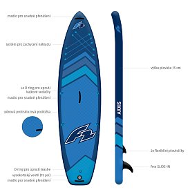 Paddleboard F2 AXXIS SMU 11'6 COMBO NAVY BLUE - nafukovací paddleboard