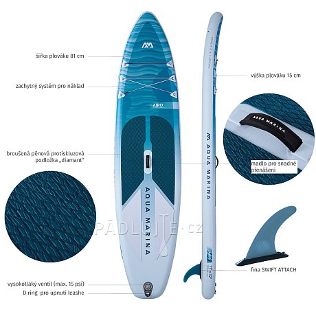 Paddleboard AQUA MARINA AIRO 11'0 - ultralehký nafukovací paddleboard