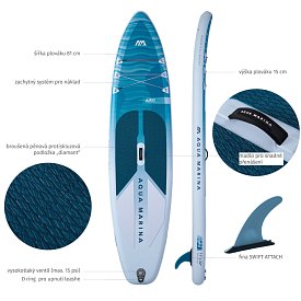 Paddleboard AQUA MARINA AIRO 11'0 - ultralehký nafukovací paddleboard
