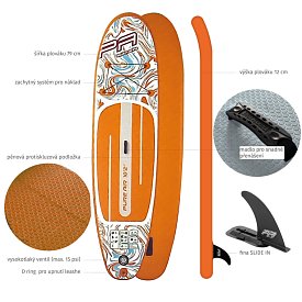 Paddleboard AQUA MARINA PURE AIR COAST 10'2'' - nafukovací