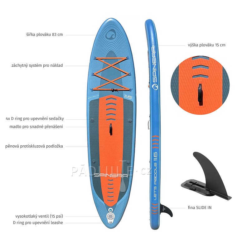 Paddleboard SPINERA SUP LET'S PADDLE 11'6'' model 2025 - nafukovací
