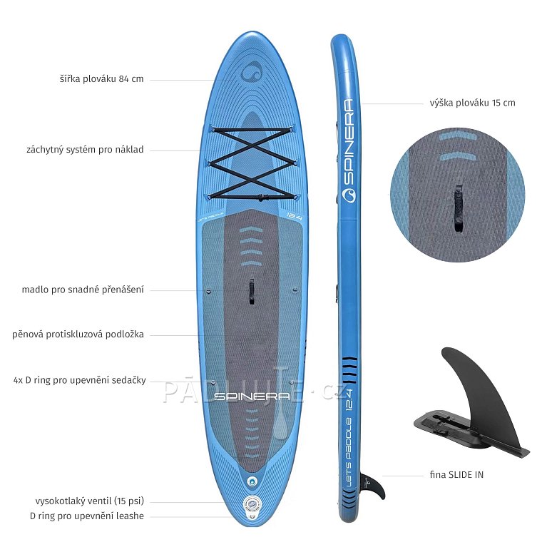 Paddleboard SPINERA SUP LET'S PADDLE 12'4'' model 2025 - nafukovací