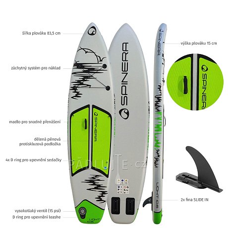 Paddleboard SPINERA SUP LIGHT 10'6 ULT - nafukovací