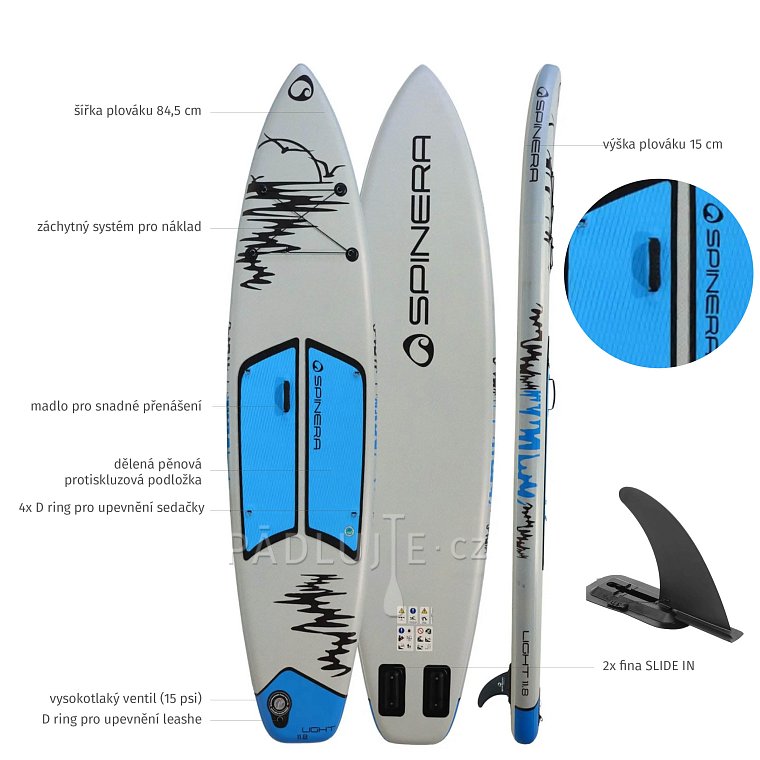 Paddleboard SPINERA SUP LIGHT 11'8 ULT model 2025 - nafukovací paddleboard