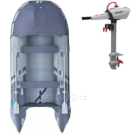 Člun GLADIATOR ACTIVE C420AL light dark grey - nafukovací člun s hliníkovou podlahou