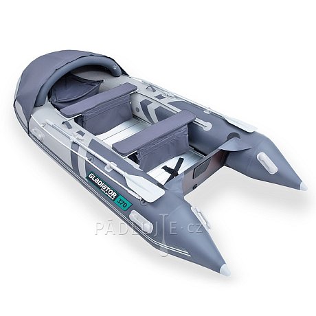 Člun GLADIATOR ACTIVE C370AL light dark grey - nafukovací člun s hliníkovou podlahou