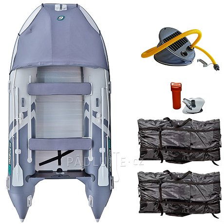 Člun GLADIATOR ACTIVE C370AL light dark grey - nafukovací člun s hliníkovou podlahou