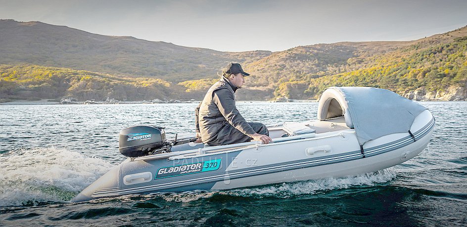Člun GLADIATOR ACTIVE C370AL light dark grey - nafukovací člun s hliníkovou podlahou