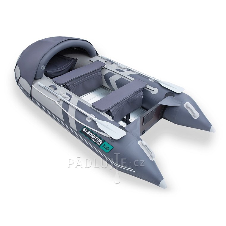 Člun GLADIATOR ACTIVE C330AL light dark grey - nafukovací člun s hliníkovou podlahou