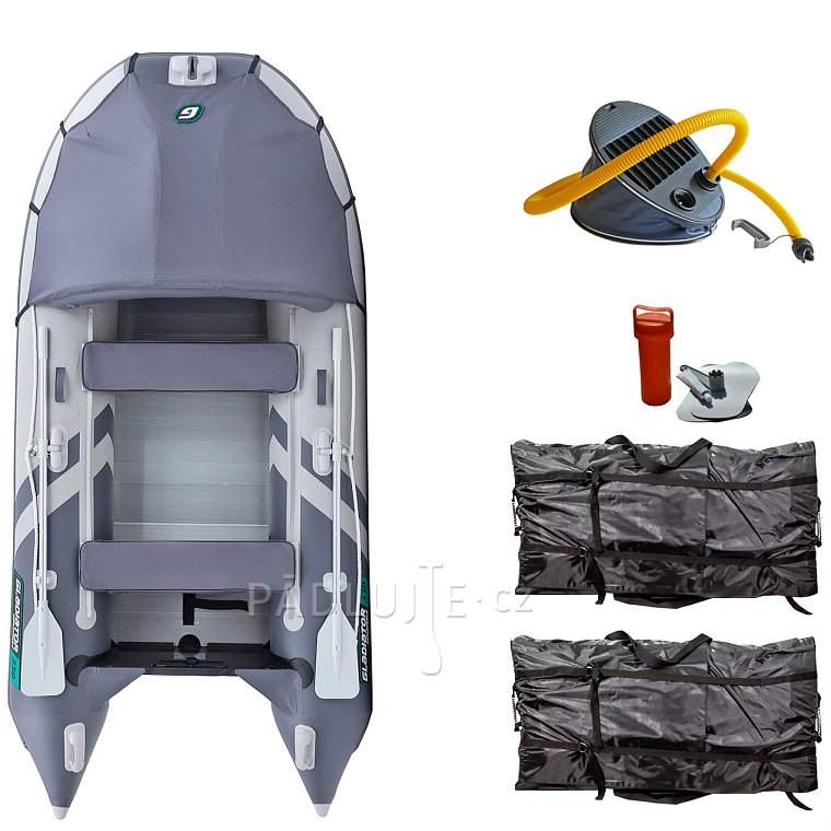 Člun GLADIATOR ACTIVE C330AL light dark grey - nafukovací člun s hliníkovou podlahou