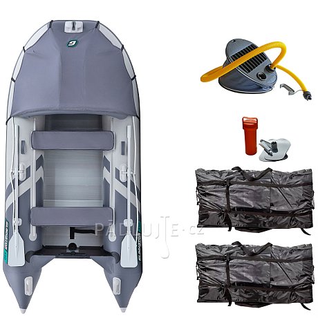 Člun GLADIATOR ACTIVE C330AL light dark grey - nafukovací člun s hliníkovou podlahou