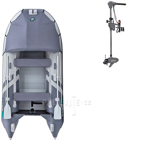 Člun GLADIATOR ACTIVE C330AL light dark grey - nafukovací člun s hliníkovou podlahou