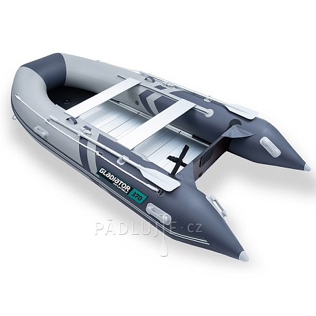 Člun GLADIATOR CLASSIC B370AL light dark grey - nafukovací člun s hliníkovou podlahou