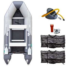 Člun GLADIATOR LIGHT AK320WF light dark grey - nafukovací člun s dřevěnou podlahou