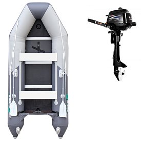 Člun GLADIATOR LIGHT AK320WF light dark grey - nafukovací člun s dřevěnou podlahou