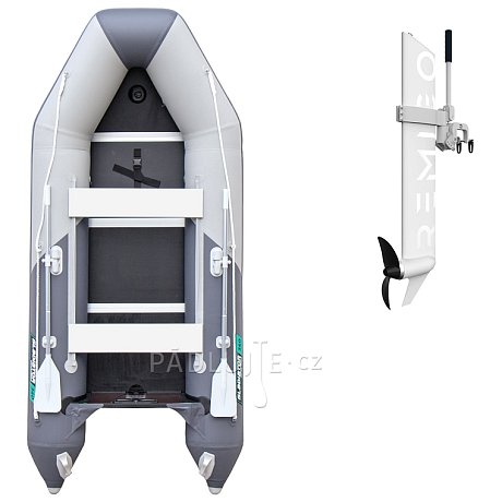 Člun GLADIATOR LIGHT AK320WF light dark grey - nafukovací člun s dřevěnou podlahou