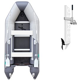 Člun GLADIATOR LIGHT AK320WF light dark grey - nafukovací člun s dřevěnou podlahou