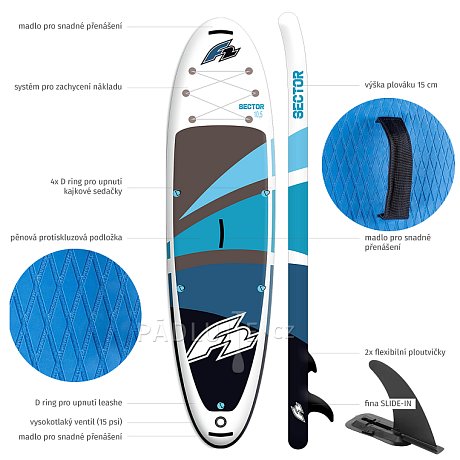 Paddleboard F2 SECTOR 10'5 BLUE - nafukovací