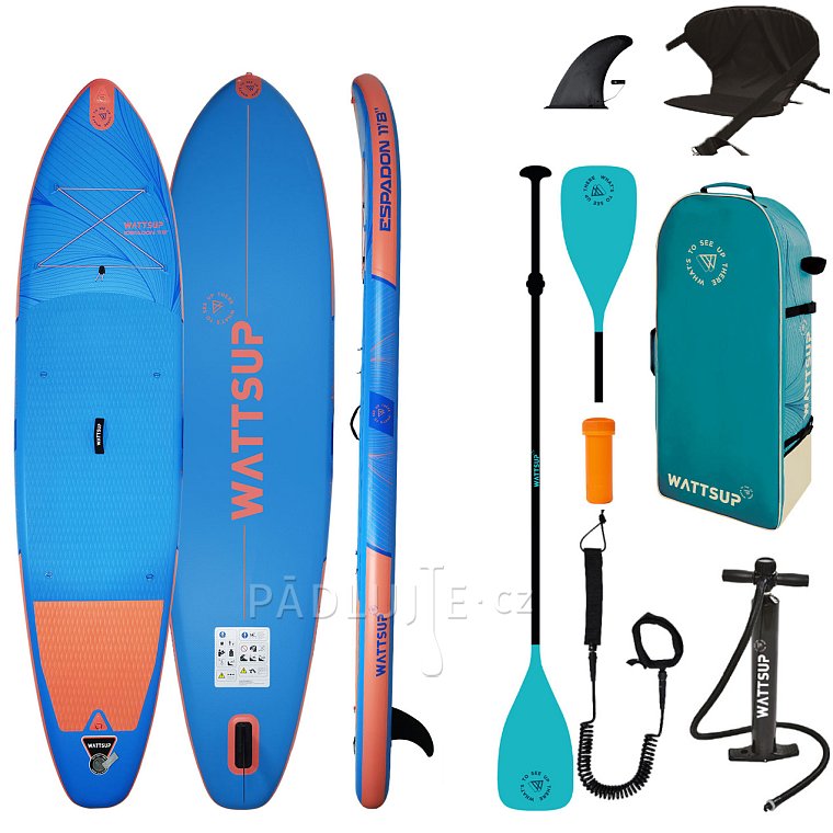 Paddleboard WATTSUP ESPADON 11'8 MINICOMBO - nafukovací