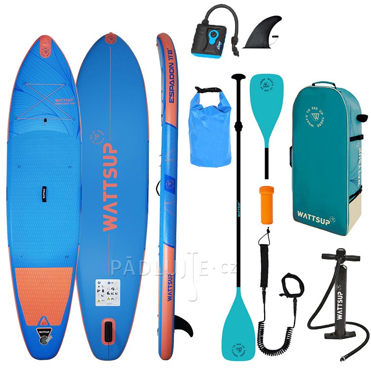 Paddleboard WATTSUP ESPADON 11'8 MINICOMBO - nafukovací