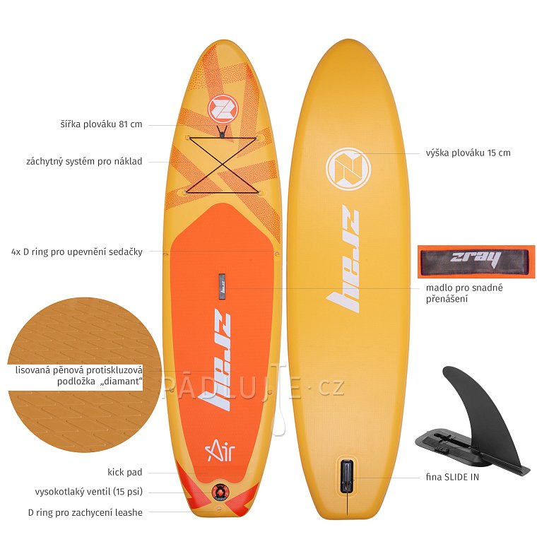 Paddleboard ZRAY EA-3 ALLROUND AIR 10'6 MINICOMBO - nafukovací paddleboard