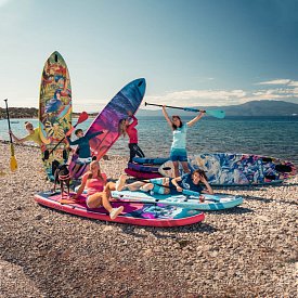 Paddleboard iBOARD 11' RED PALM - nafukovací