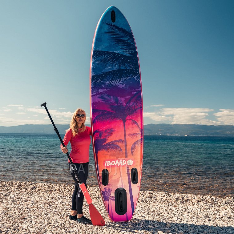 Paddleboard iBOARD 11' RED PALM - nafukovací