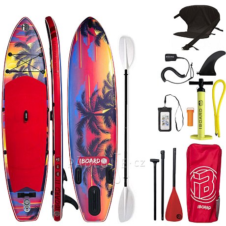 Paddleboard iBOARD 11' RED PALM - nafukovací