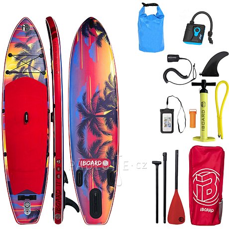 Paddleboard iBOARD 11' RED PALM - nafukovací