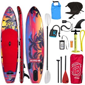 Paddleboard iBOARD 11' RED PALM - nafukovací