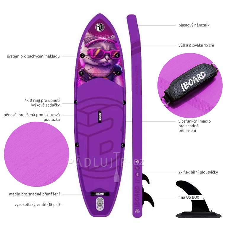 Paddleboard iBOARD 11' CAT - nafukovací