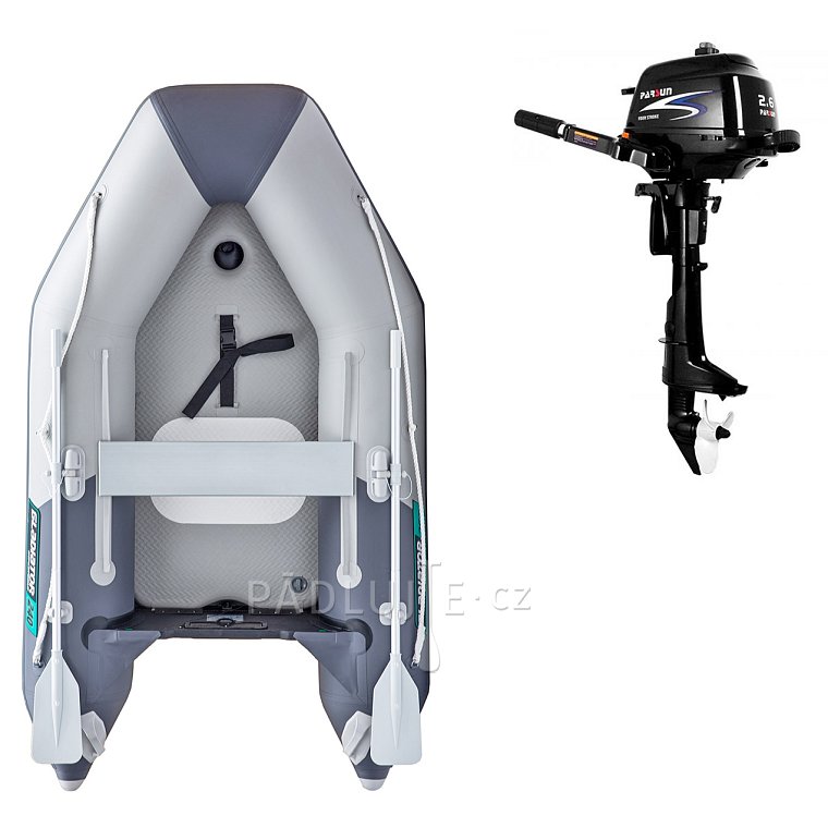 Člun GLADIATOR AK240AD gray - dark gray- nafukovací člun s vysokotlakou podlahou