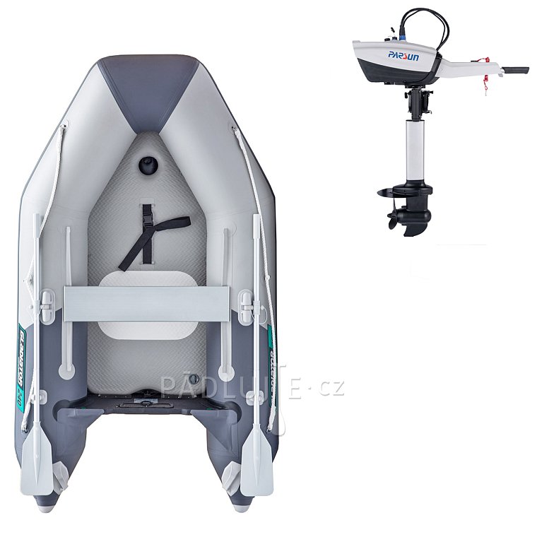 Člun GLADIATOR AK240AD light dark grey - nafukovací člun s vysokotlakou podlahou
