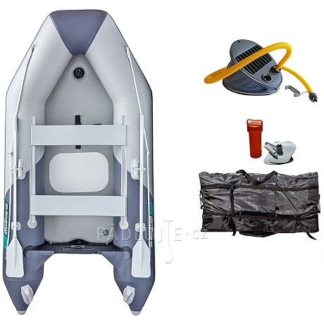 Člun GLADIATOR LIGHT AK300AD light dark grey - nafukovací člun s vysokotlakou podlahou