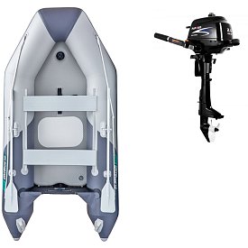 Člun GLADIATOR LIGHT AK300AD light dark grey - nafukovací člun s vysokotlakou podlahou