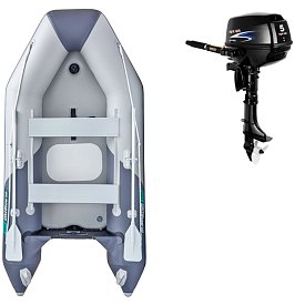 Člun GLADIATOR LIGHT AK300AD light dark grey - nafukovací člun s vysokotlakou podlahou