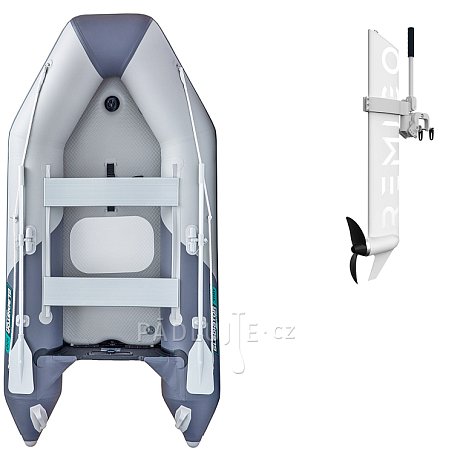 Člun GLADIATOR LIGHT AK300AD light dark grey - nafukovací člun s vysokotlakou podlahou