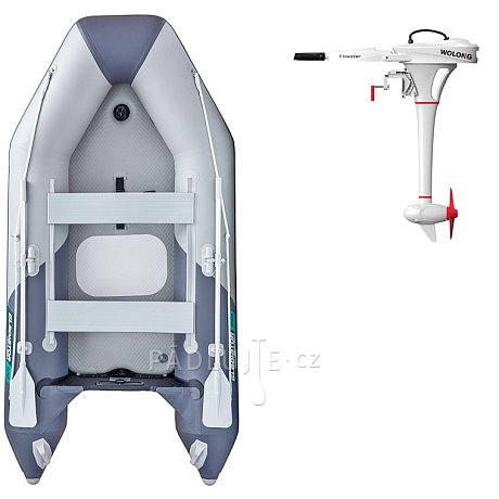 Člun GLADIATOR LIGHT AK300AD light dark grey - nafukovací člun s vysokotlakou podlahou