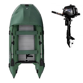 Člun GLADIATOR ACTIVE C370AL green - nafukovací člun s hliníkovou podlahou