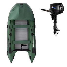 Člun GLADIATOR ACTIVE C370AL green - nafukovací člun s hliníkovou podlahou