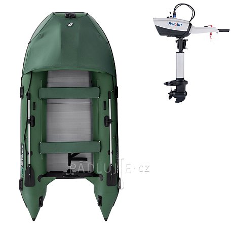 Člun GLADIATOR ACTIVE C370AL green - nafukovací člun s hliníkovou podlahou